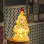 Small brushed Christmas tree ornament in gold finish