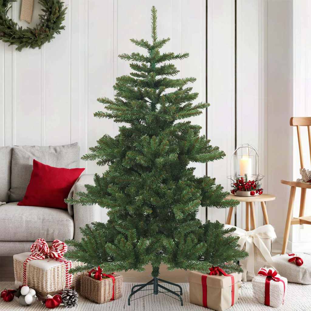 150cm green Christmas tree displaying warm holiday ambiance