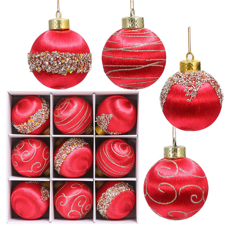 Handcrafted foam Christmas ornaments with painted silk finish in various colors