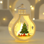 Vintage-style Christmas candle lamp with warm ambient lighting