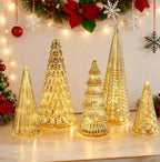 Decorative glazed ornament featuring classic Christmas tree shape