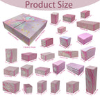 Pink advent calendar packaging box with paper printing design for Christmas countdown - anticipation
