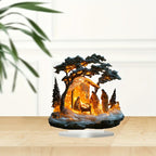 Acrylic ornament featuring creative Jesus festival scene for home display