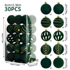 30-pack Christmas ball set in white and gold for festive home decor