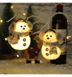 Glowing ice man figure ornament for holiday decorating