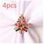 Red Christmas tree and snowflake design napkin ring for holiday table settings