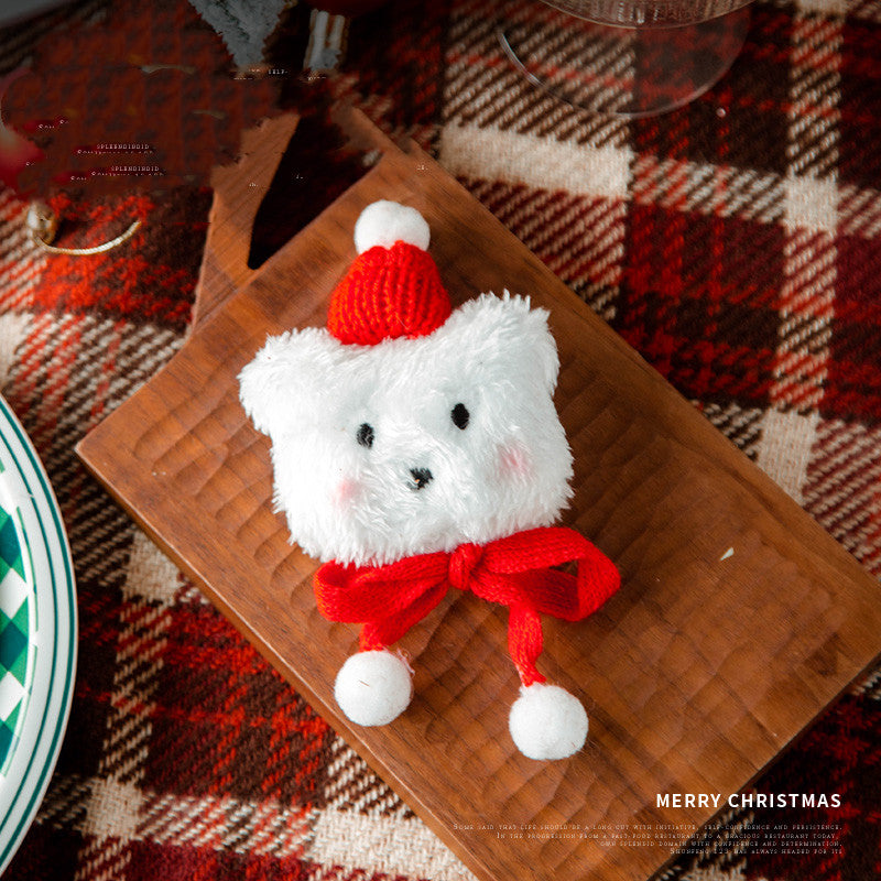 Red and green Christmas decorations with party supplies
