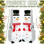 Stacked snowman decorative boxes in red and black colors for Christmas home decor