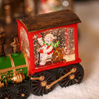 Small red Christmas train ornament