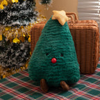 Decorative Christmas tree pillow adding festive Christian warmth to any room setting