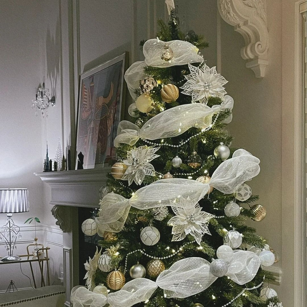 Assorted Christmas ribbons for holiday home decor and celebrations