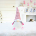 Gray faceless doll festive window decoration