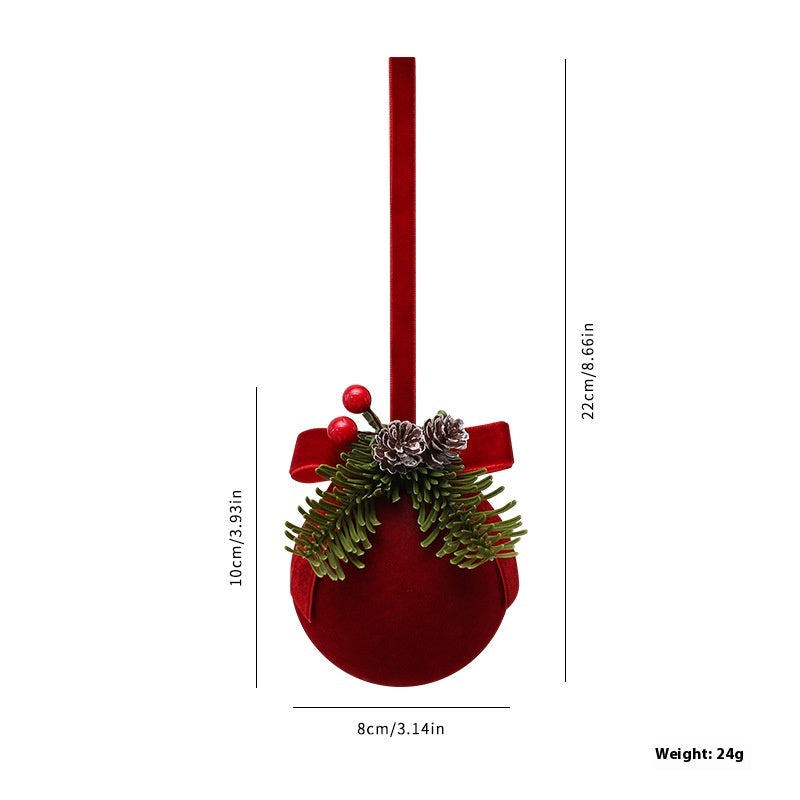 Holiday party atmosphere decorations with Christmas bell ornaments