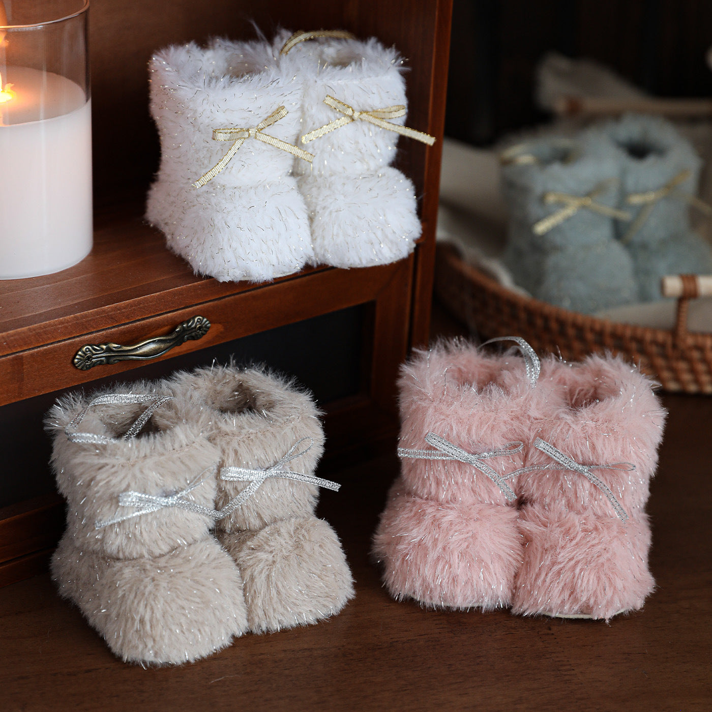 Festive Plush Christmas Boots Pendant Secondary image