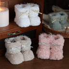 Set of 5 colorful Plush Christmas Boots Pendants hanging together
