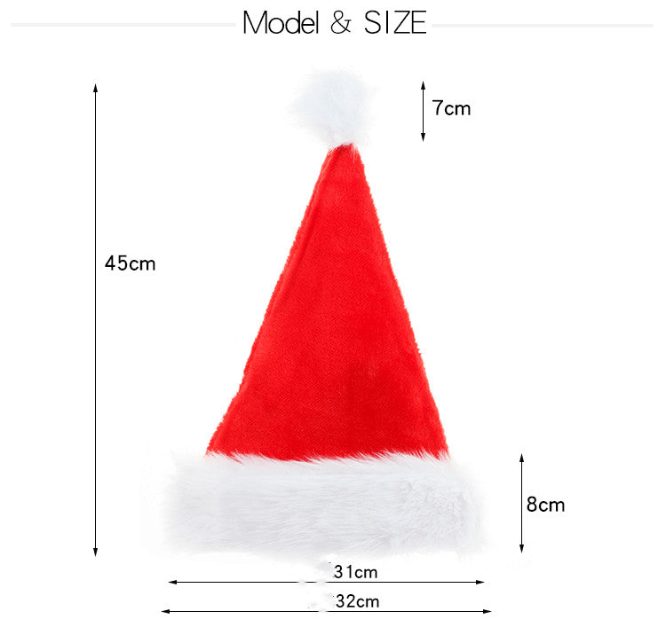 Soft Plush Santa Christmas Hat - Red and White Festive Set Secondary image