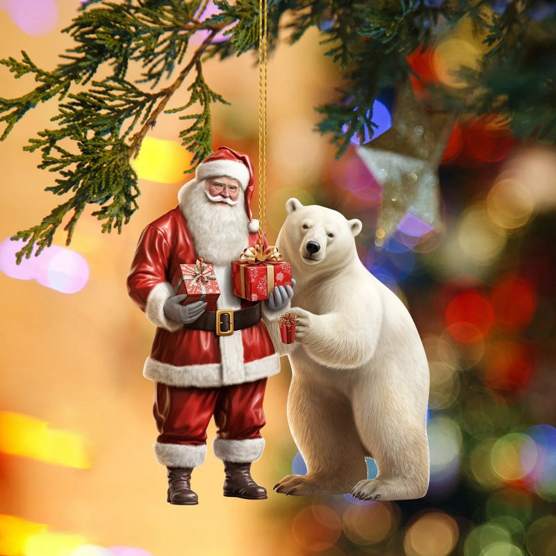 Set of Christmas tree pendant decorations