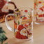 Creative Snowman Christmas Glass Cup with festive design
