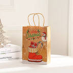 Assorted Christmas gift bags showing various elk and snowflake patterns