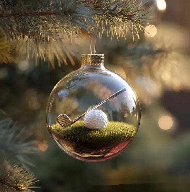 Sports Christmas Ornament - Hanging Glass Holiday Decoration - Christian Home Decor