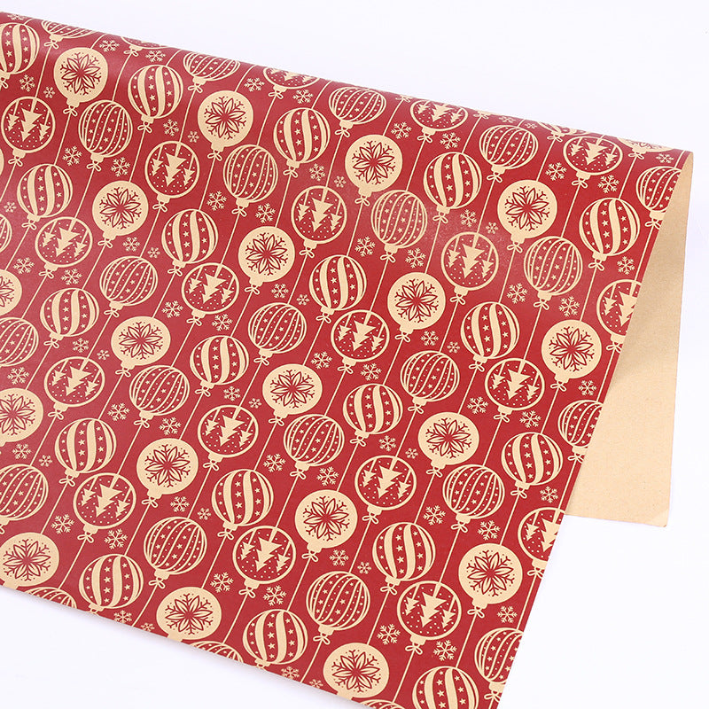 Kraft gift wrapping paper flat view