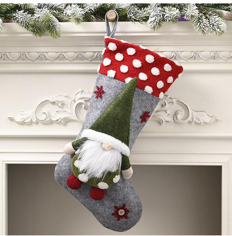 Festive Christmas Stocking displayed as holiday decor