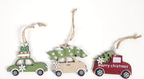 Handcrafted wooden pendant with evergreen tree design for Christian home