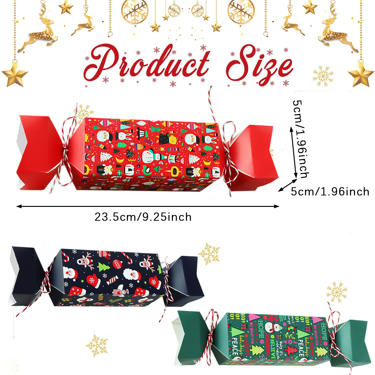 Assorted Christmas candy boxes ready for holiday gift giving