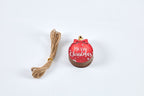 Christmas wooden signboard with warm holiday greeting in natural wood tones