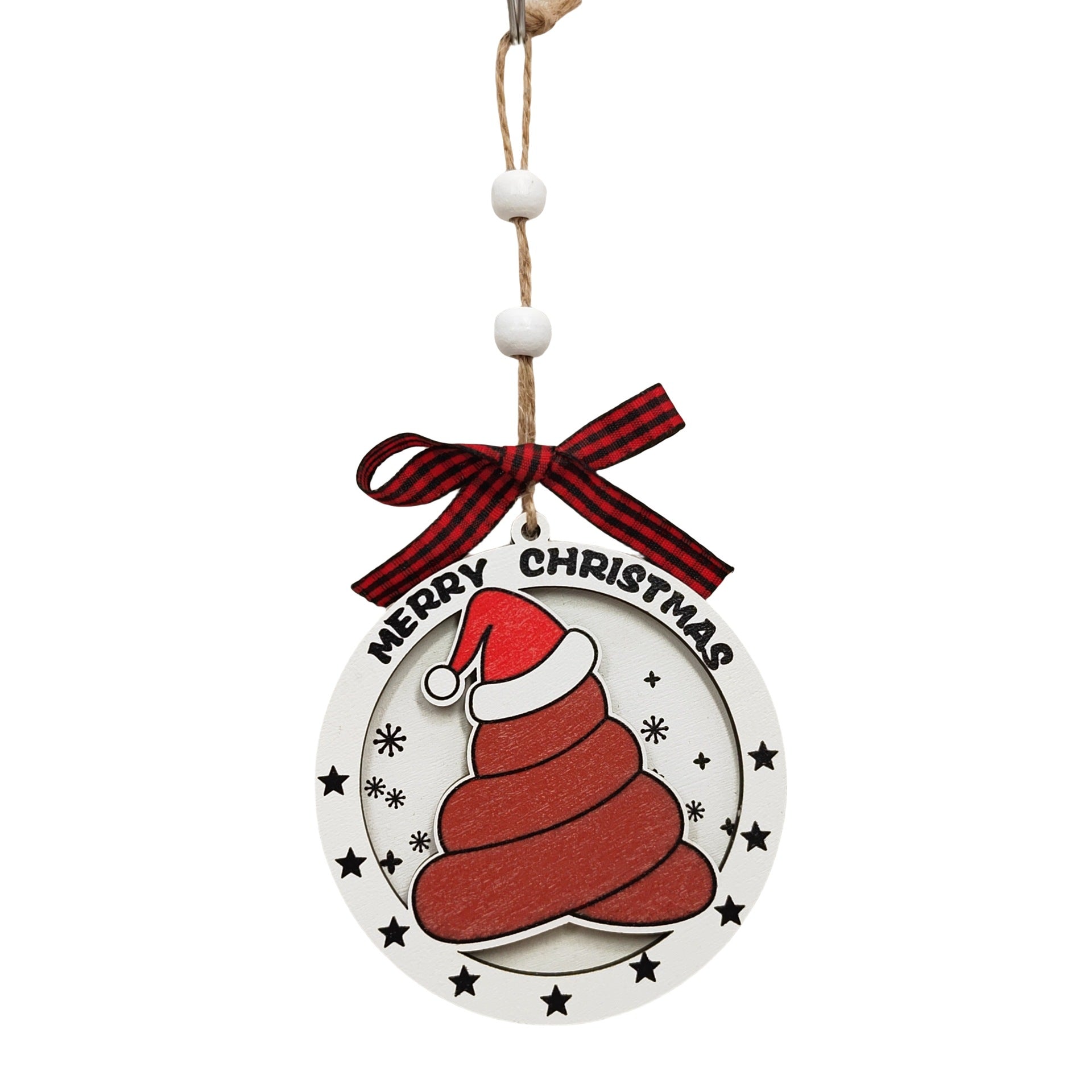 Wooden Christmas Pendant - Faith Tree Ornament - Christian Jewelry