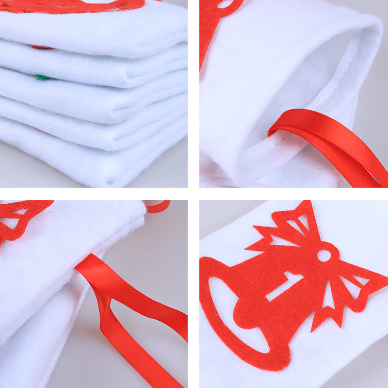 Christmas countdown calendar set showing multiple felt bags