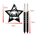 Detailed iron craft silhouette showing the birth of Jesus with star decoration