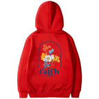 Comfortable loose-fit Christian hoodie for women in white