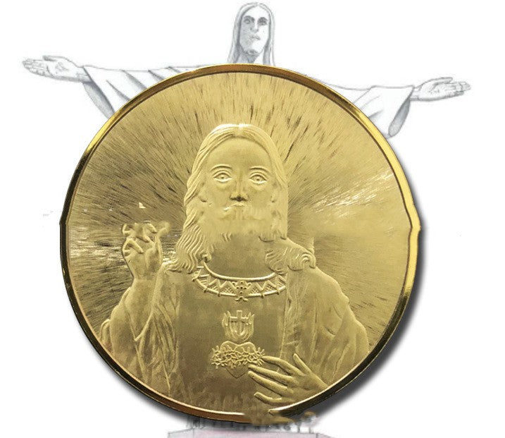 Jesus Christ Gold Plated Commemorative Coin Secondary image