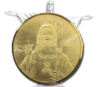 Jesus Christ commemorative coin detail - gold plated finish
