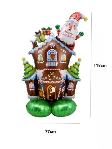 Holiday festive balloon arrangement for Christmas celebrations and seasonal home decor