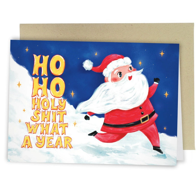 Playful humor Christmas card front view