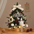 Pink PE Christmas tree variant with gentle illumination for festive charm