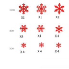 Set of Christmas snowflake wall decoration stickers - holiday mural design
