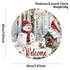 Rustic wooden doorplate for Christmas season display