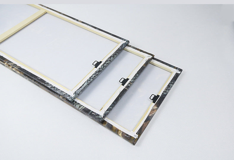 Scripture-inspired canvas painting with wooden frame