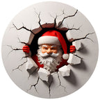Round Acrylic Santa Claus Christmas Ornament - Christian Home Decor