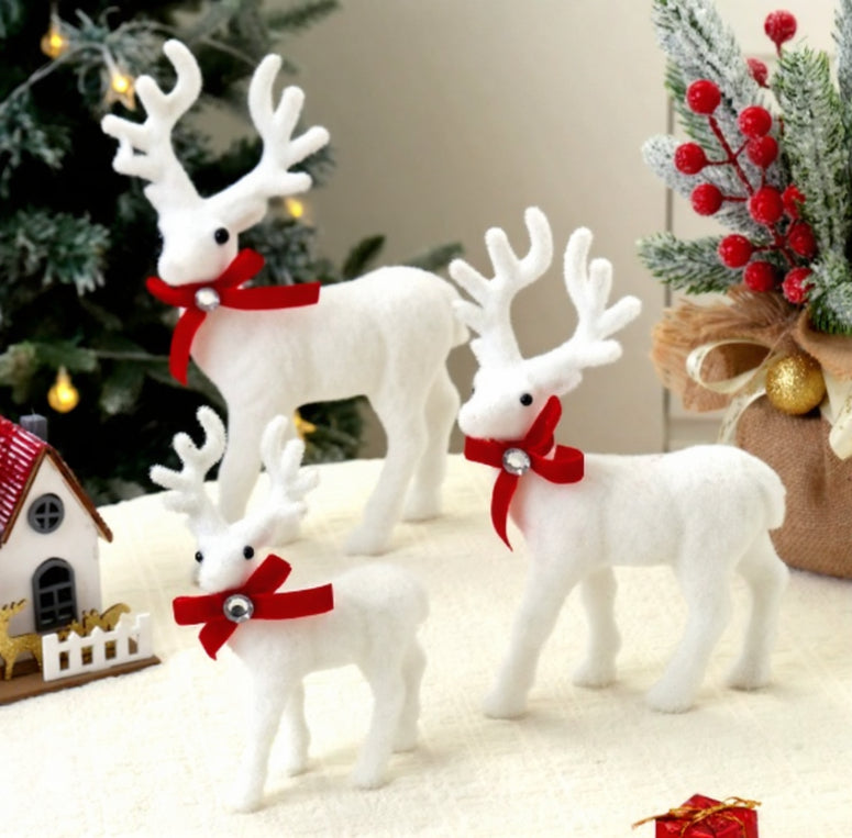 Soft and huggable plush moose decoration for holiday warmth and cheer