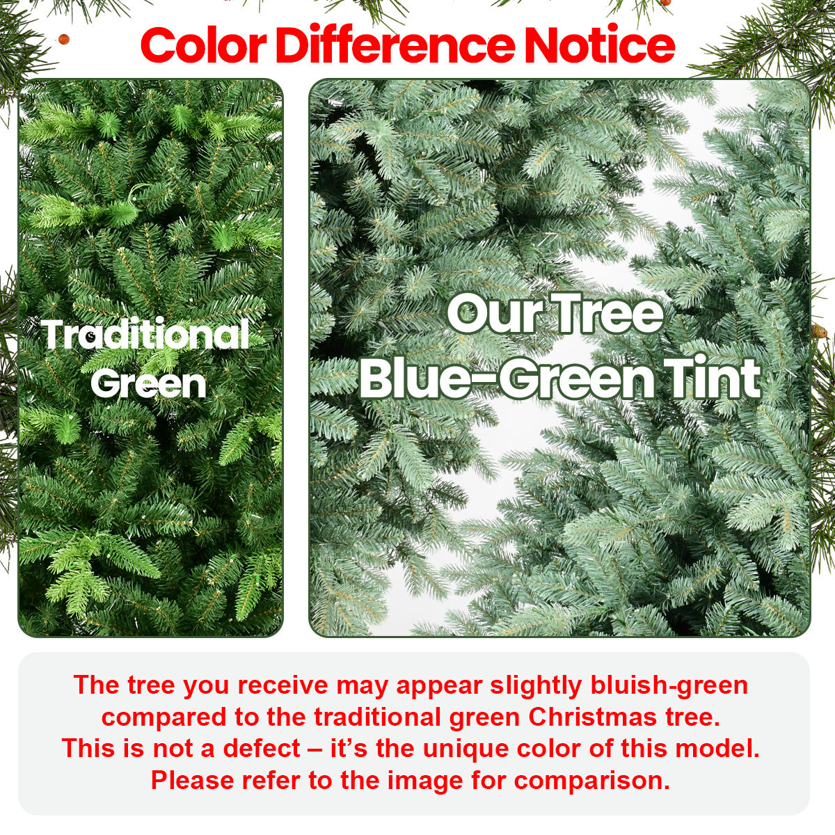 Close-up of blue tree tips and branch structure