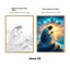 Luminous glowing wall art featuring Jesus, crosses and angels in a modern minimalist frame