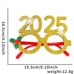 Plastic cartoon Christmas glasses for festive photo moments