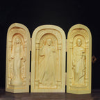 Classic boxwood ornament with smooth ground surface finish