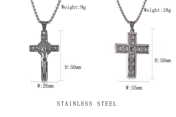 Cross necklace for men displayed against neutral background for gifting occasions