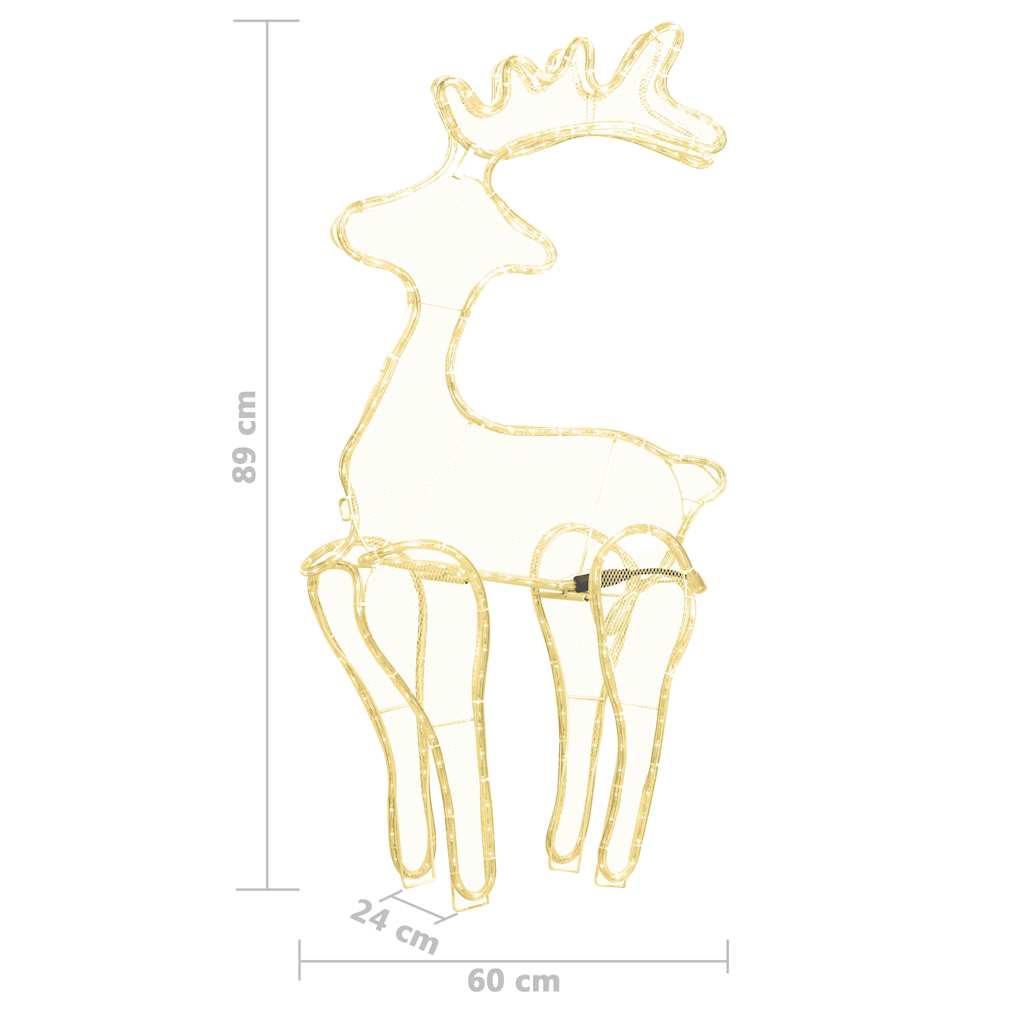 LED reindeer holiday decoration with warm white lights for seasonal display