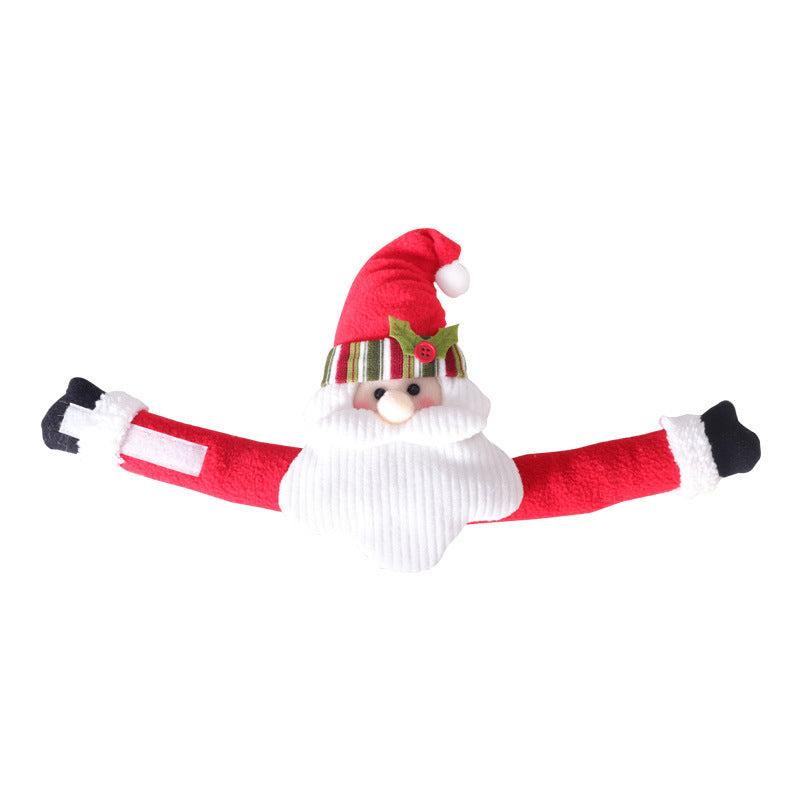 Handcrafted snowman curtain holdback buckle for holiday windows